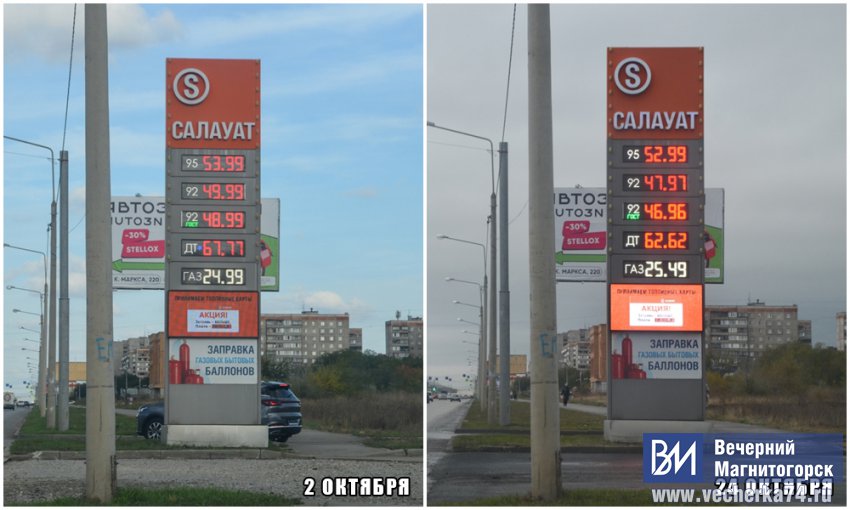 В Магнитогорске изменилась стоимость бензина